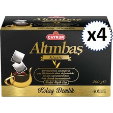 Çaykur Altınbaş Klasik Demlik Poşet Çay 200 gr 40'lı 4 Adet Sade İçerik ile Lezzetli