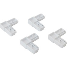 Alm Alüminyum Sineklik Köşe Takozu Beyaz 17x25 mm 4 Adet Beyaz Dayanıklı Malzeme ile Kolay Montaj