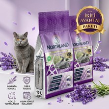 Northland Doğal Bentonit Tozsuz Lavanta Kokulu Kedi Kumu 10 Lt x 2 Adet