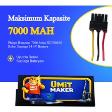 Ümit Maker Philips Homerun 7000 Serisi XU7000/01 Robot Süpürge 7000 Mah Batarya