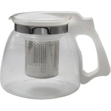 Yakut Çelik Süzgeçli Demlik 1250 ml Beyaz