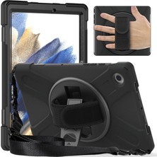 Fuchsia Lenovo M10 TB328FU Uyumlu Defender Askılı 360° Dönebilir Standlı Şok Emici Zırh Tablet Koruyucu Kılıfı