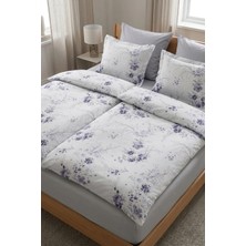 First Choice Leena %100 Pamuk Saten 200 Tc (80 Tel) Baskılı Aile Boyu Nevresim Takımı - 2 Nevresimli (7 Parça)