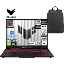 Asus Tuf Gaming A16 FA608PP P2 8gb Rtx 5070 Ryzen 9 8940HX 32GB Ram 512GB SSD 16'' Wqxga 165Hz WIN11 Taşınabilir Bilgisayar