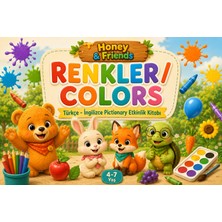 Papelia Honey & Friends Renkler Aktivite Kitabı – Türkçe Ingilizce Pictionary Etkinlik Kitabı