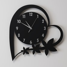 Decotimex Love Duvar Saati 45X42 (Siyah-Gold)