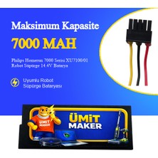 Ümit Maker Philips Homerun 7000 Serisi XU7100/01 Robot Süpürge 7000 Mah Batarya