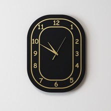 Decotimex Shadow Duvar Saati 40X30 (Siyah-Gold)