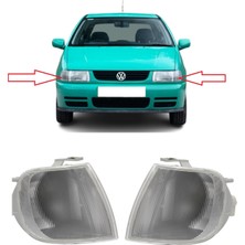 CME PARTS Volkswagen Vw Polo Hb 1994-1999 Uyumlu Sağ + Sol Ön Sinyal Lambası Takımı 2 Adet 6N0953041C 6N0953042C
