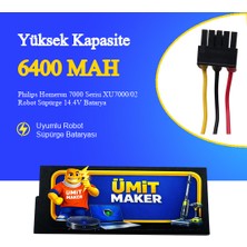 Ümit Maker Philips Homerun 7000 Serisi XU7000/02 Robot Süpürge 6400 Mah Batarya