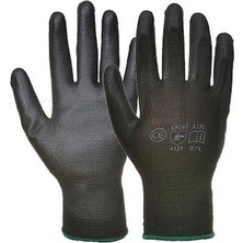 Junıor Siyah JN1007 Pu Eldiven XL Beden Hassas El Becerisi Gerektiren İşler İçin Uygun
