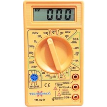 Technomax TM-9211 Ölçü Aleti El Tipi Multimetre Ampermetre Gelişmiş Özellikler ile