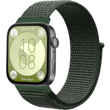 Aslanoğlu Store Newface Huawei Fit 4 Hasırlı Cırtcırtlı Kordon - Koyu Yeşil