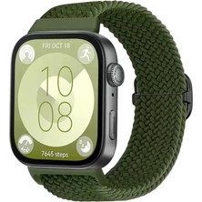 Aslanoğlu Store Newface Huawei Fit 4 Star Kordon - Koyu Yeşil