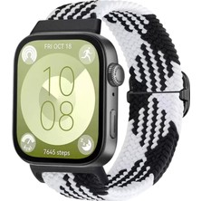 Aslanoğlu Store Newface Huawei Fit 4 Star Kordon - Siyah-Beyaz