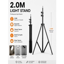 CAILON Profesyonel Işık Standı Döküm Ayaklı Video Tripod Projeksiyon Standı Oynar Başlık Hediyeli