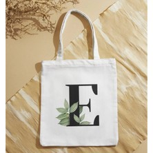 Alpşan Ticaret E Harfli Tasarım Çanta (Istediğiniz Harfli Belirtmeniz Yeterli) Pinterest Retro Unisex Bez Çanta Tote Bag, Shopper Bag