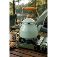 Pr Home Soft Yeşil Emaye Demlik Kettle Büyük 2.1 Lt
