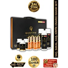Dr. Sammy's Quarine 6 Aylık Premium Çanta Set (4 Serum+3 Tablet+3 Şampuan) Dökülmelere Karşı Bitkisel Kök Hücre Ekstratları, Vitamin ve Mineral İçeren Onarıcı Tırnak ve Saç Bakım Seti