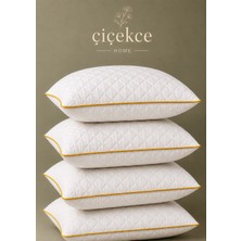 ÇİÇEKCE HOME Yastık Kapitone Lüx Biye Detaylı 900 Gram 4 Adet