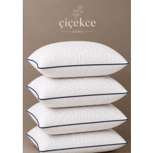 ÇİÇEKCE HOME Yastık Kapitone Lüx Biye Detaylı 900 Gram 4 Adet