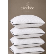 ÇİÇEKCE HOME Yastık Kapitone Lüx Biye Detaylı 900 Gram 4 Adet