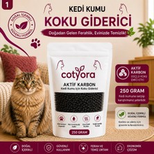Cotyora Aktif Karbon Kedi Kumu Koku Giderici ve Önleyici 250 gr Kedi Kumu Için Aktif Karbonlu Koku Hapsedici