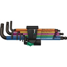 Wera 950/9 Hex-Plus Renkli Metrik 1 - L Anahtar Seti Kolay Tutma Özelliği ile 05022089001