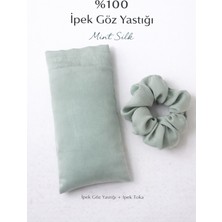 SUNYOGA Lavanta Dolgulu %100 Ipek Göz Yastığı & Toka Mint Yeşili Renk Yoga Göz Yastığı Büyük Boy