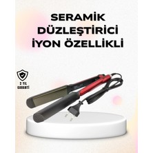 Just Cheap Store Profesyonel Titanyum Saç Düzleştirici – Ayarlanabilir Isı ve Hızlı Isınma Özellikli