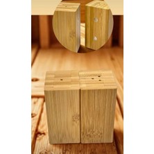 Gülün Mağazası Bambu Mıknatıslı Ikili Tuzluk