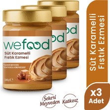 Wefood Süt Karamelli Fıstık Ezmesi 300 gr 3'lü