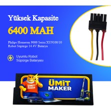 Ümit Maker Philips Homerun 9000 Serisi XU9100/10 Robot Süpürge 6400 Mah Batarya