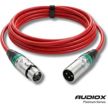 AUDIOX Platinum Series Xlr Mikrofon Kablosu Balanslı Xlr Erkek Xlr Dişi Canon Kablo