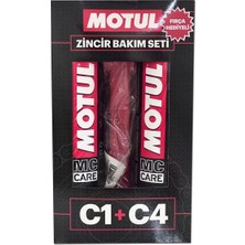 Motul Zincir Bakım Seti (C1+C4+Fırça Hediyeli) 3 Adet 400 ml Temizlik ve Yağlama Ürünleri