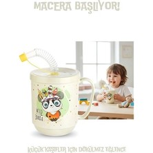Aslanoğlu Store Mey Ithalat® Premium Pipetli Çocuk Bardağı 350 ml -Alıştırma Bardağı ve Suluk