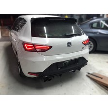 Tuning Vadisi Seat Leon Mk3 Difüzör Fr Uyumlu 2013-2016 Soldan Çift Çıkış Parlak Siyah