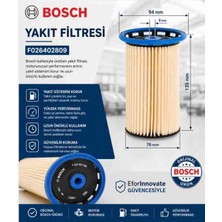Bosch F026402809 Yakıt Filtresi – Dizel Yakıt Filtre Elemanı (Vw / Audi Uyumlu)