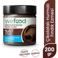 Wefood 200 gr Çikolatalı Hurmalı Fındık Ezmesi %67 Fındık Glutensiz ve Sağlıklı Atıştırmalık
