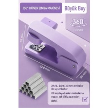 Artlantis Zımba Makinesi 24/6 1 Adet Fixpoint P-4550 Pastel Renkler Büyük Zımba Makinası ve Teli 20 25 Sayfa Dereceli Ofis Büro