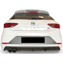 Tuning Vadisi Seat Leon Mk3.5 Difüzör Sol Çift Çıkış Fr Uyumlu 2017-2020 Parlak Siyah