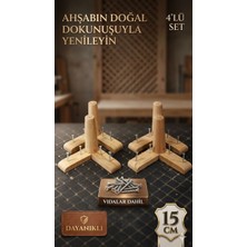 1.sınıf Gürgen Ağacı 15 cm Koltuk Baza Tv Ünitesi Yükseltme Ayakları 4'lü Set