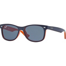 Ray-Ban Junior Unisex Güneş Gözlüğü 0RJ9052S-178/8048 Mavi Cam Rengi ve Turuncu Çerçeve