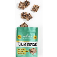 Munchey Zeytinli Tohum Kraker 120 gr  X3 'lü İçinde Ayçekirdeği ve Susam Bulunan Vegan Atıştırmalık