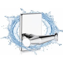 Blue Love Yapışkanlı Krom Çatal Ikili Askılık - Delmesiz Duvar Tipi Banyo