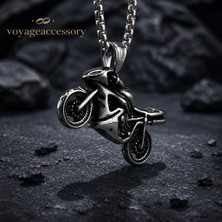 Voyage Accessory Paslanmaz Çelik Motosiklet Kolye Erkek Motorcu Kolyesi
