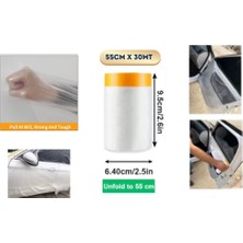 Oto Aksesuarcım Kendinden Bantlı Koruyucu Cam Poşeti 55CM x 30M Şeffaf
