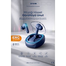 Simex iOS Android Uyumlu - 5.3 Bluetooth Kulakiçi Kulaklık -ENC Gürültü Engelleme, Oyun Modlu Lacivert