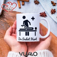 Vuao Doktora Özel Isimli Yazılı Kupa Bardak, Kişiye Özel Baskılı Isme Özel Kupa - Doktor Arkadaşa Eşe Hediye Isim Yazılı Kupa - Doktorlara Kupa Bardağı Çift Taraflı Baskılı Sağlık Çalışanı Meslek Kupası