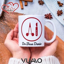 Vuao Doktora Özel Isimli Yazılı Kupa Bardak, Kişiye Özel Baskılı Isme Özel Kupa - Doktor Arkadaşa Eşe Hediye Isim Yazılı Kupa - Doktorlara Kupa Bardağı Çift Taraflı Baskılı Sağlık Çalışanı Meslek Kupası